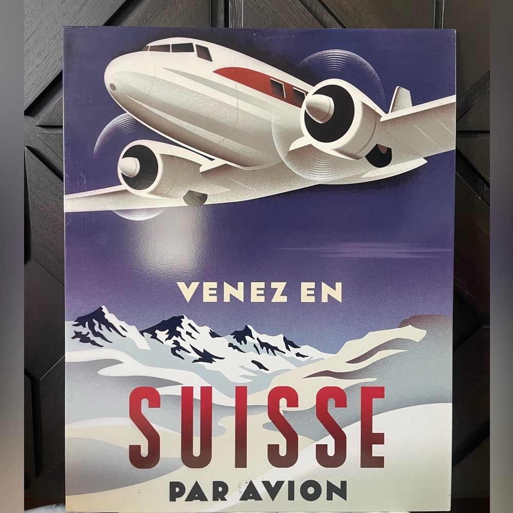 16” x 20” Vintage metal Aviation Art Print